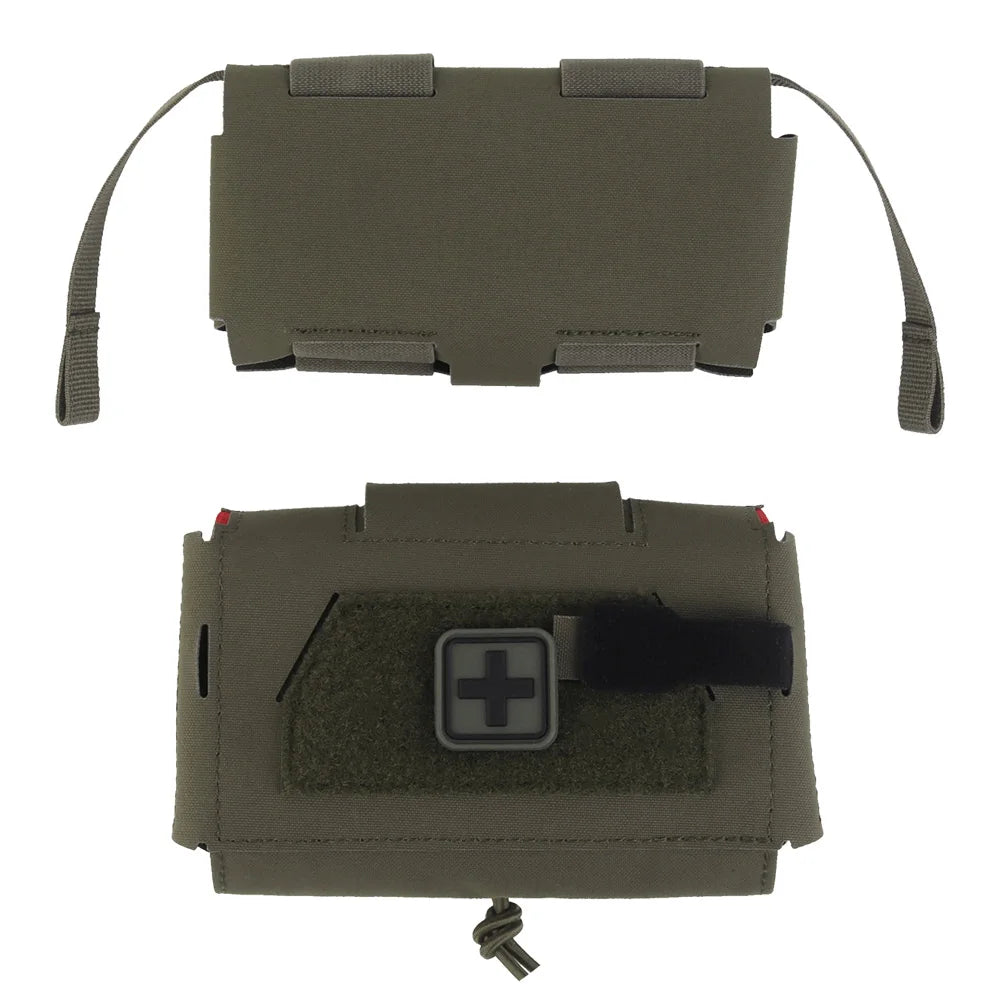 Compact MOLLE Outdoor Utility Pouch with Organizer Panel