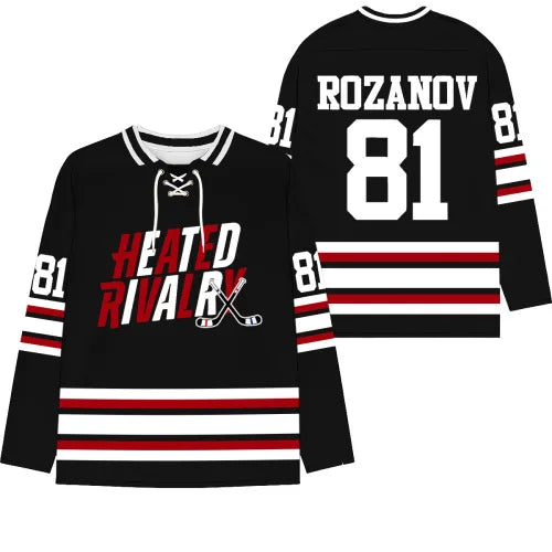 Rivalry Player Number Graphic Long Sleeve Jersey For Sports Outfits