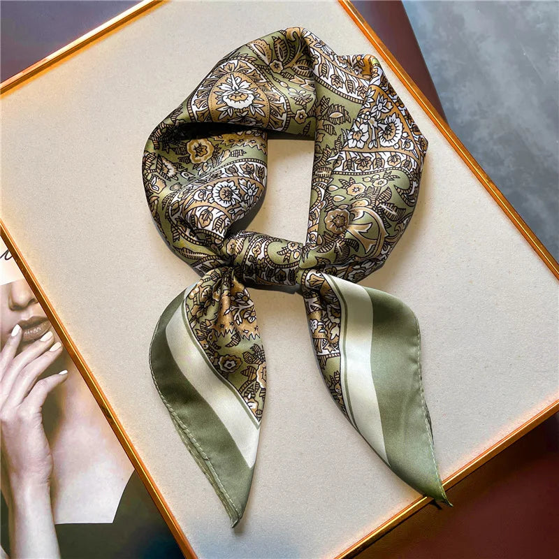 Patterned Square Scarf with Paisley and Houndstooth Style Options