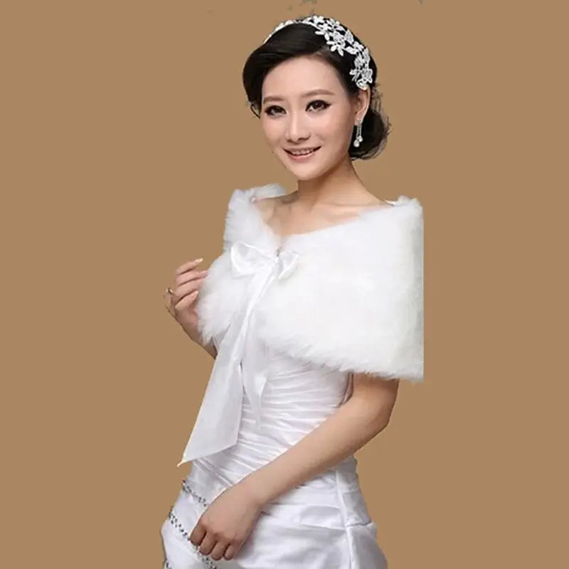 Plush Bow Front Wrap Cape for Layering over Outfits