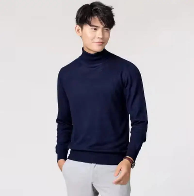 Men's Turtleneck Long Sleeve Knit Sweater