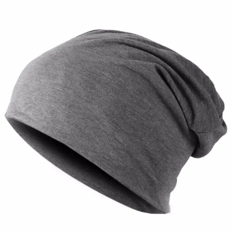 Solid Slouchy Pull On Beanie with Draped Crown
