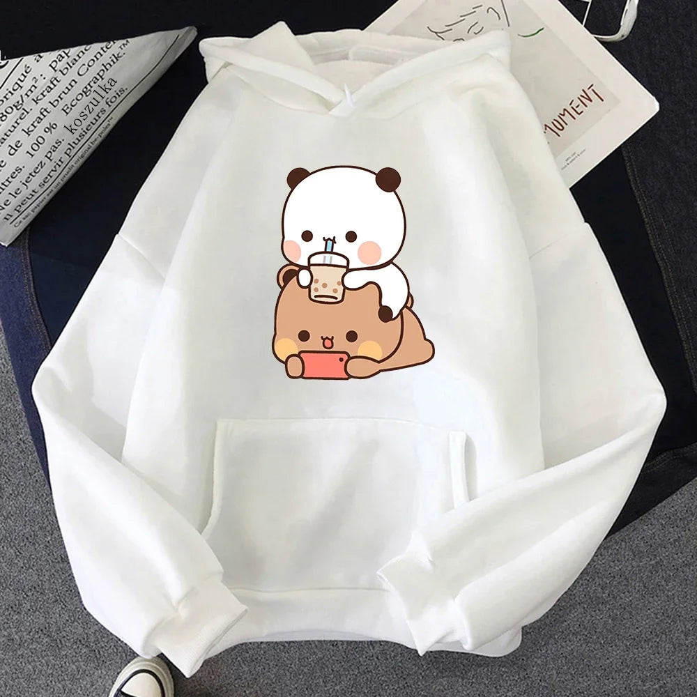 Cartoon Graphic Long Sleeve Pullover Casual Hoodie for Layering