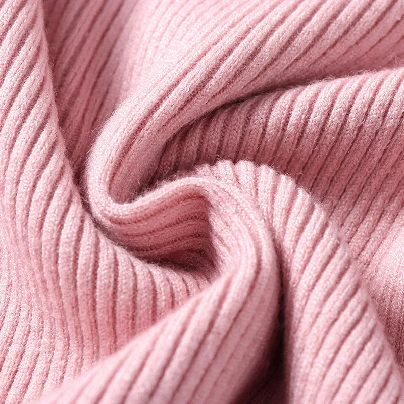 Women's Ribbed Mock Neck Long Sleeve Sweater Casual Knit Layer
