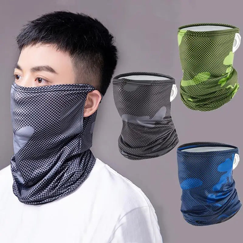 Patterned Tube Neck Gaiter Scarf with Face Coverage