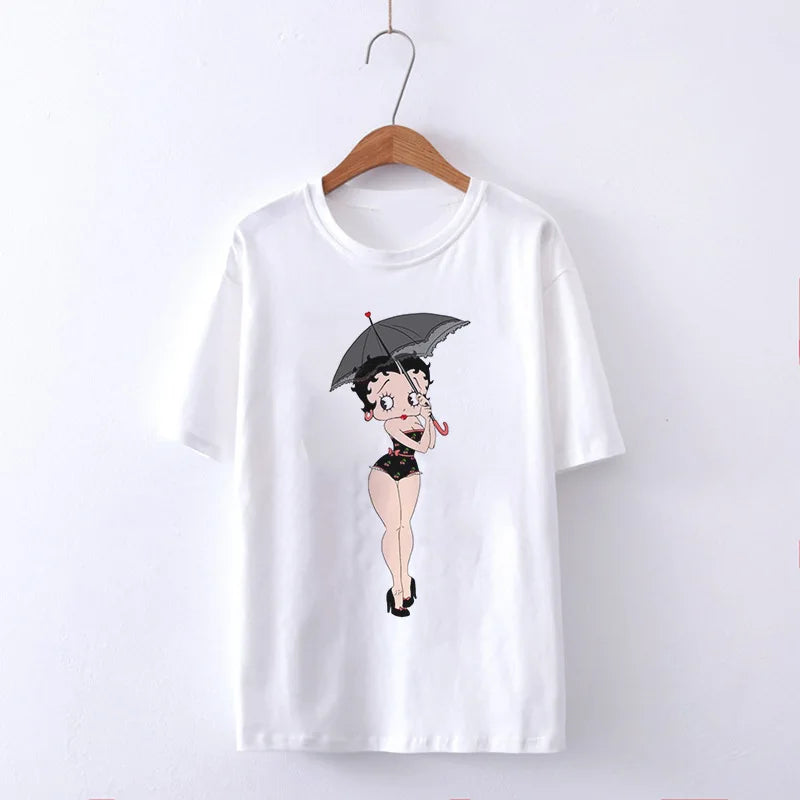 Betty Boop Graphic Crewneck Short-Sleeve T-Shirt