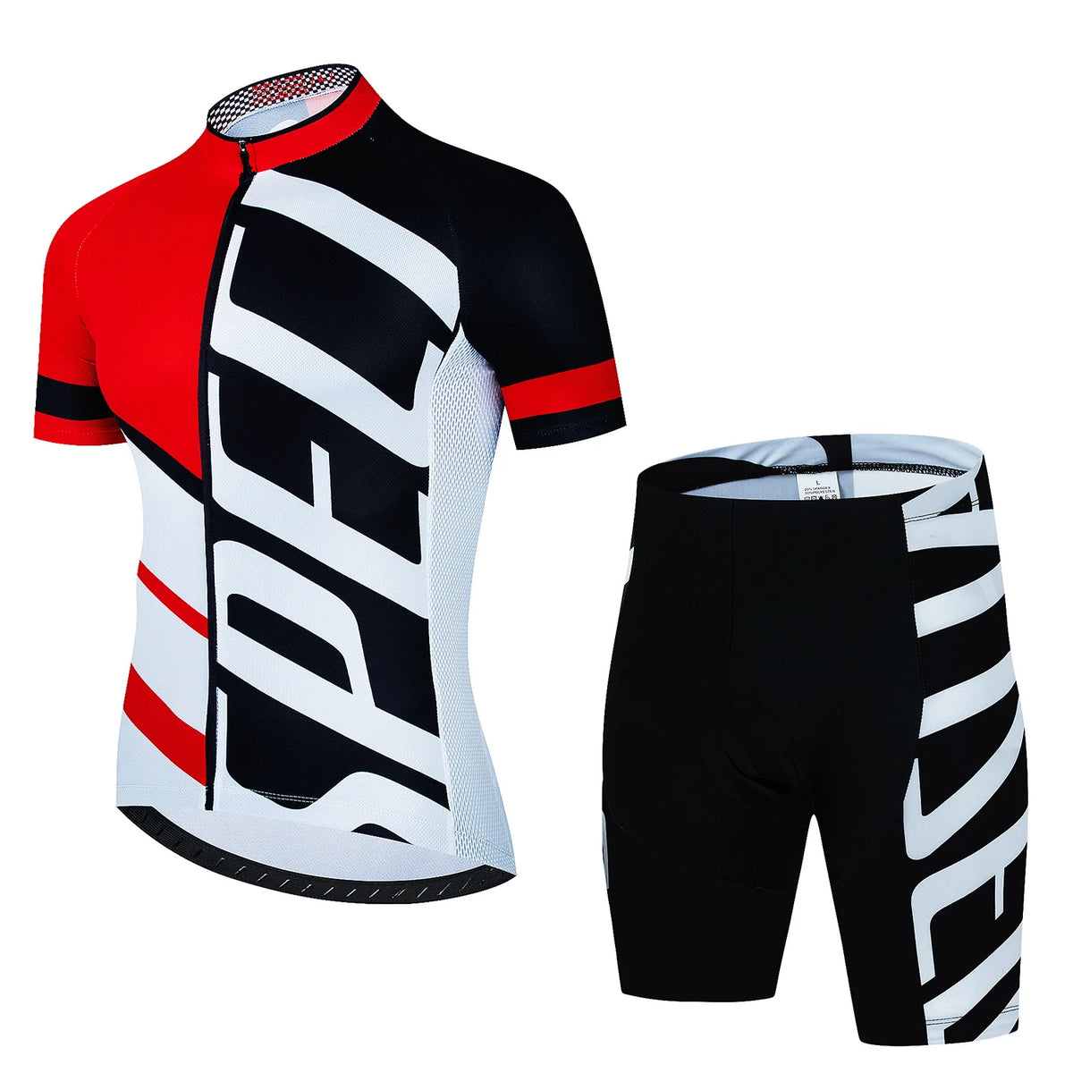 Men's Summer Cycling Jersey and Bottom Set with Zip-Front Top Styles