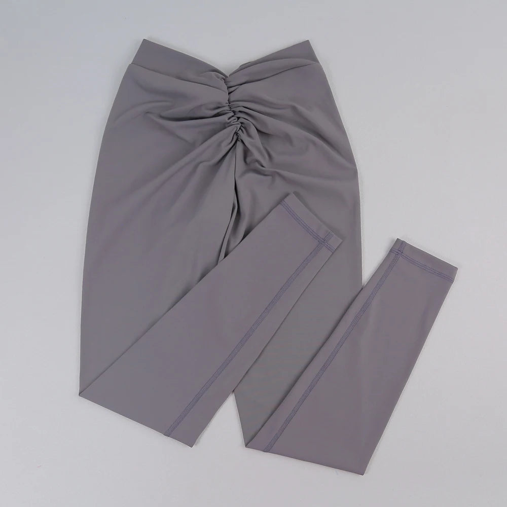 Women's V Back Full Length Leggings For Workout Outfits