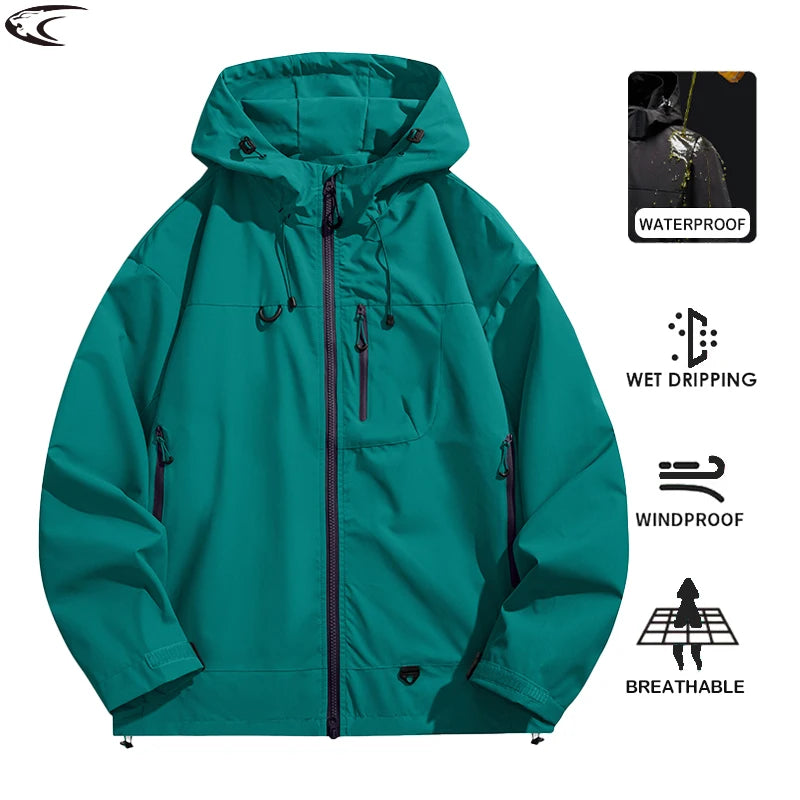 Hooded Single Layer Outdoor Windbreaker