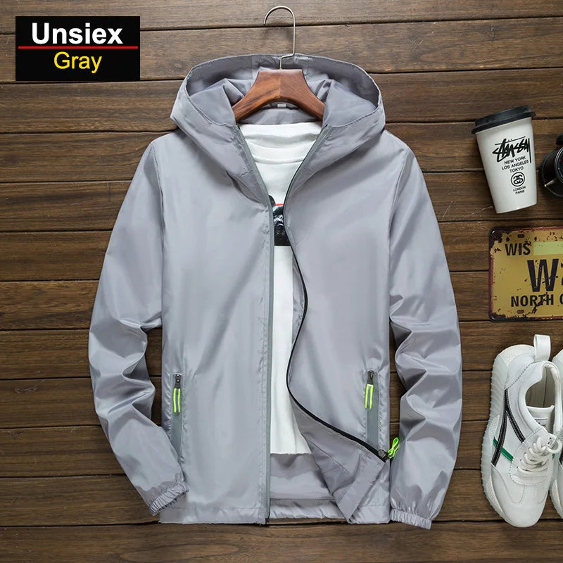 Unisex Breathable Reflective Hiking Jacket for Outdoor Wear