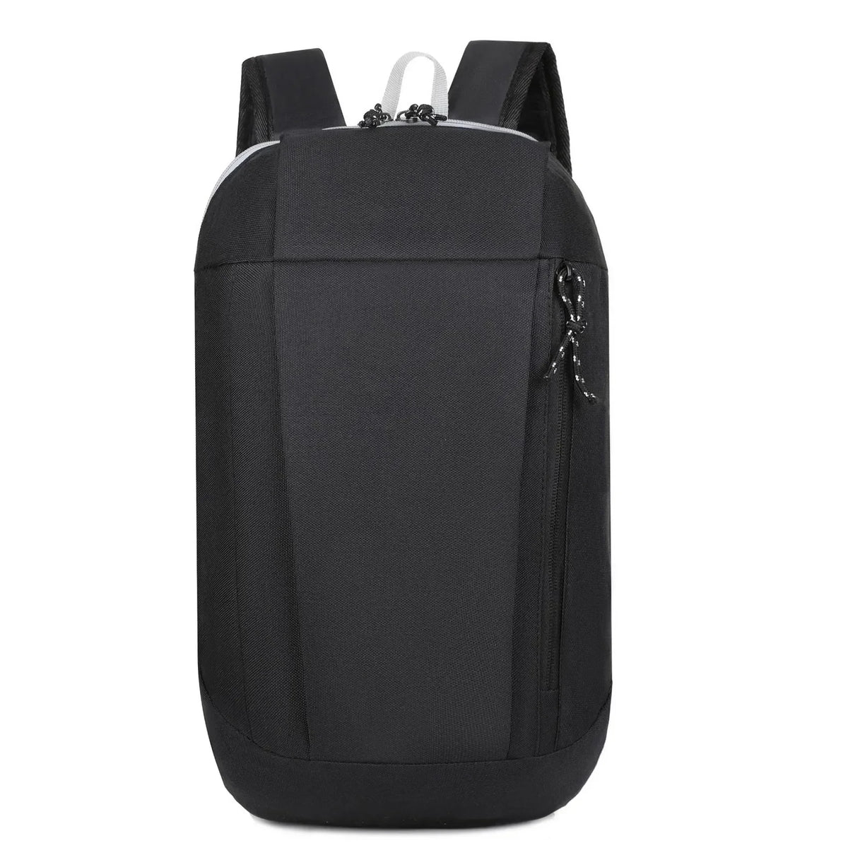 Compact Plain Backpack with Front Zipper Pocket and Twin Shoulder Straps