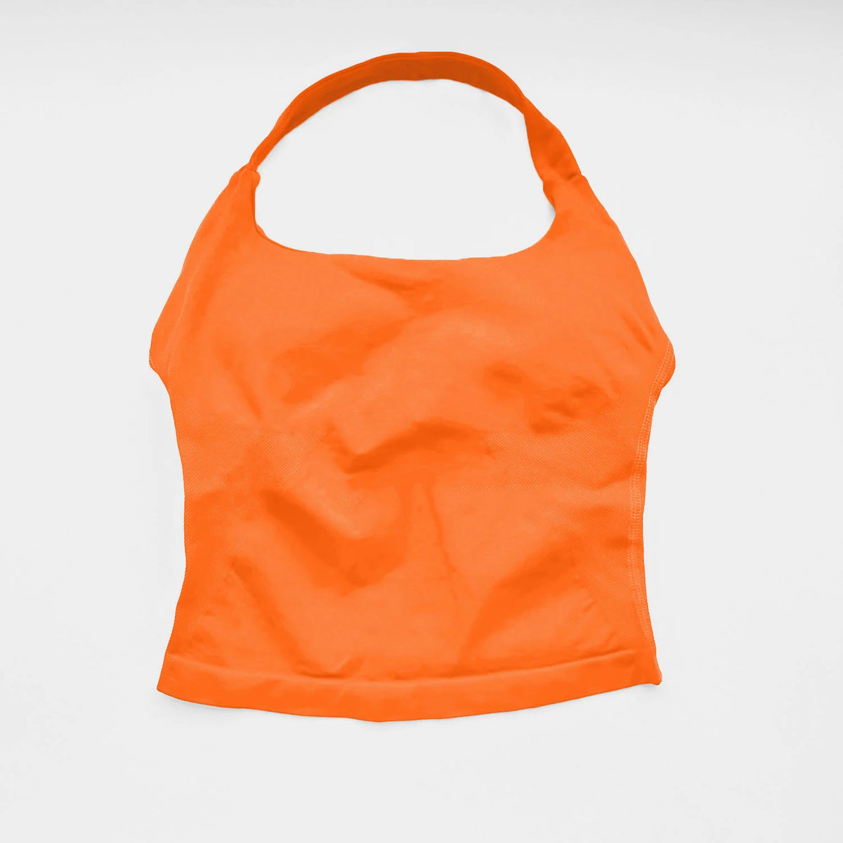 Women's Halter Neck Longline Fitted Tank Top For Workout Outfits