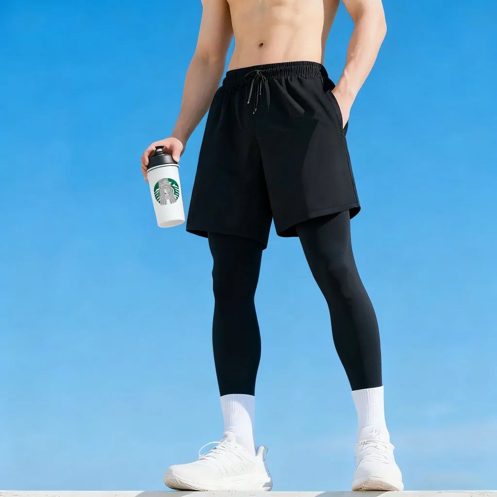 Men's Fitted Training Leggings for Gym and Running