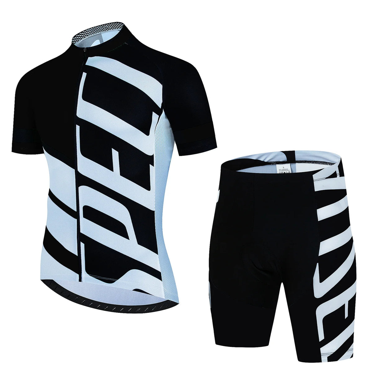 Men's Summer Cycling Jersey and Bottom Set with Zip-Front Top Styles