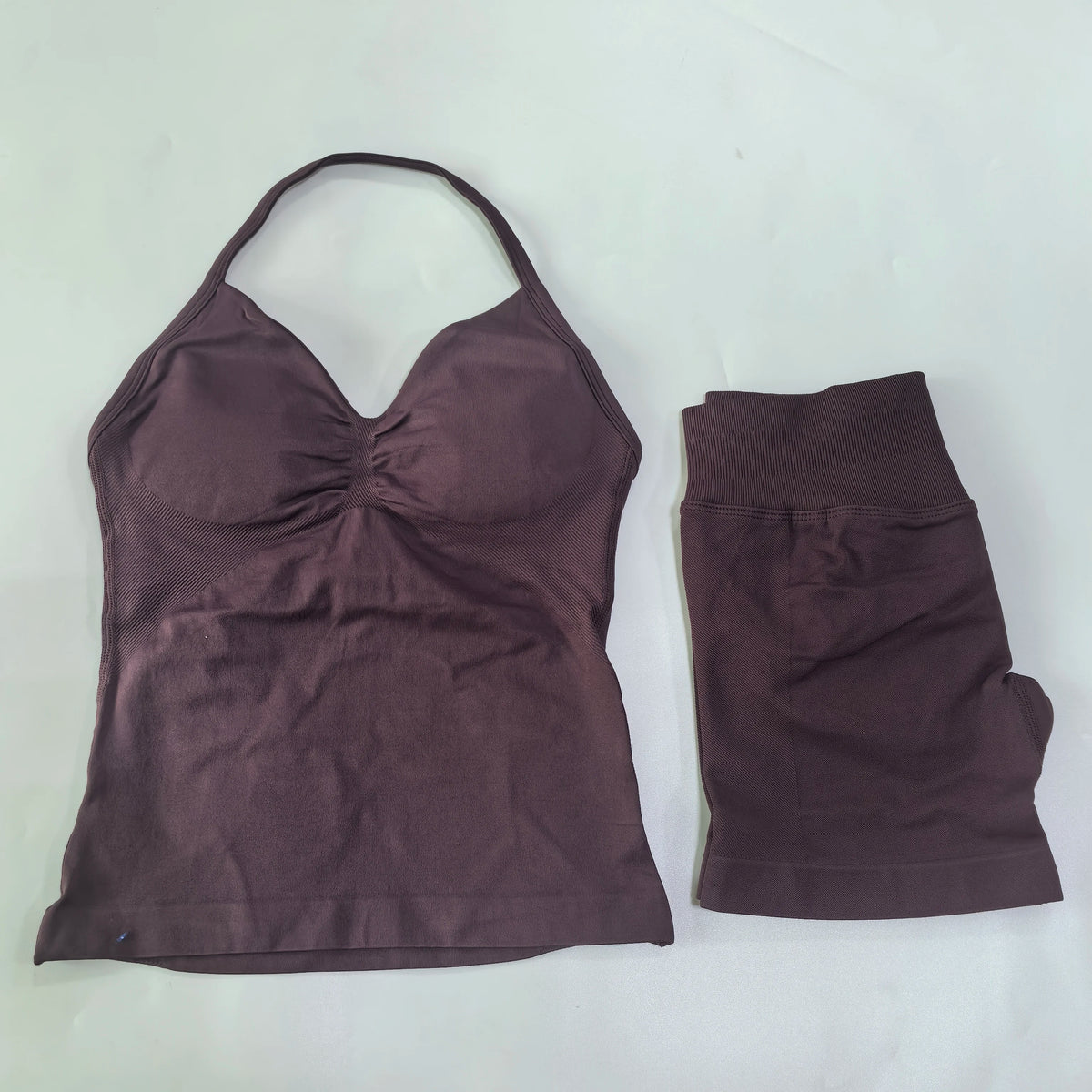 Women's Halter Tank And Shorts Yoga Set For Workout Outfits