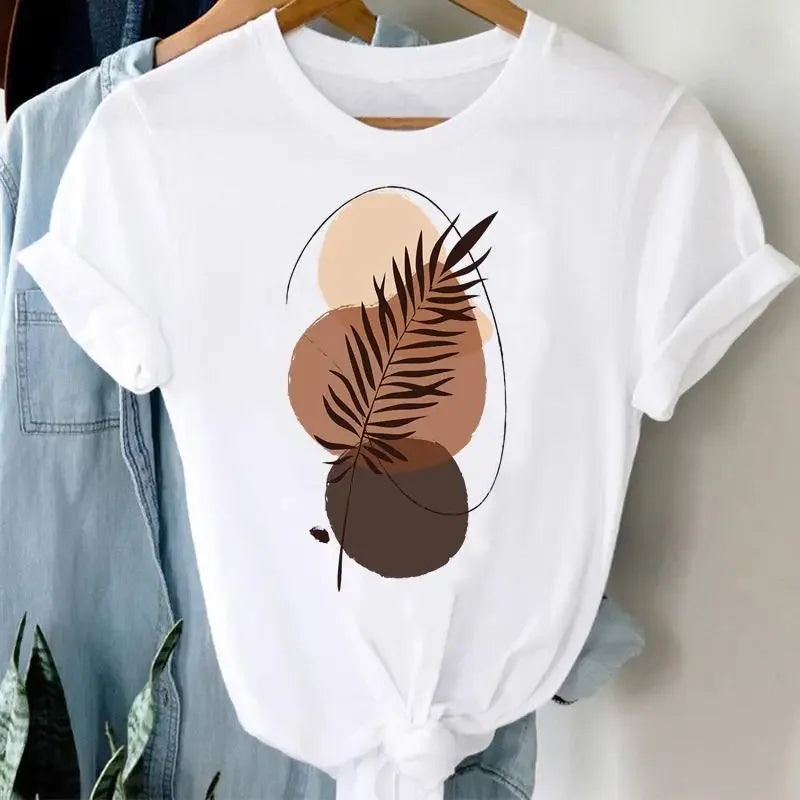 Women's Nature Graphic Modal Short-Sleeve Crewneck T-Shirt