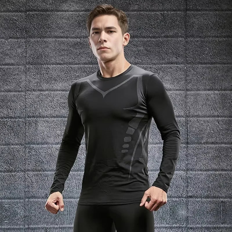 Men's Long Sleeve Fitted Training T-Shirt
