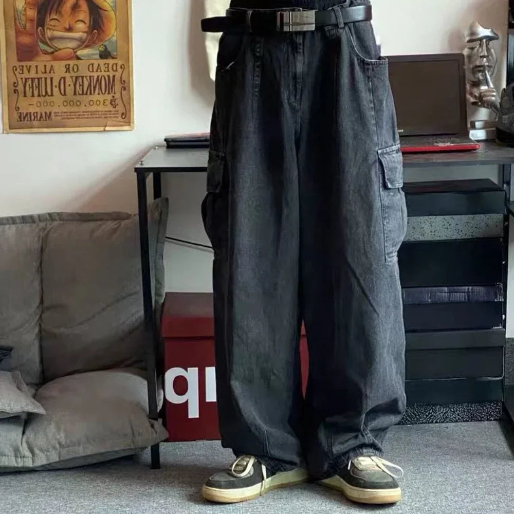 Men's Wide Leg Denim Jeans for Casual Everyday Wear