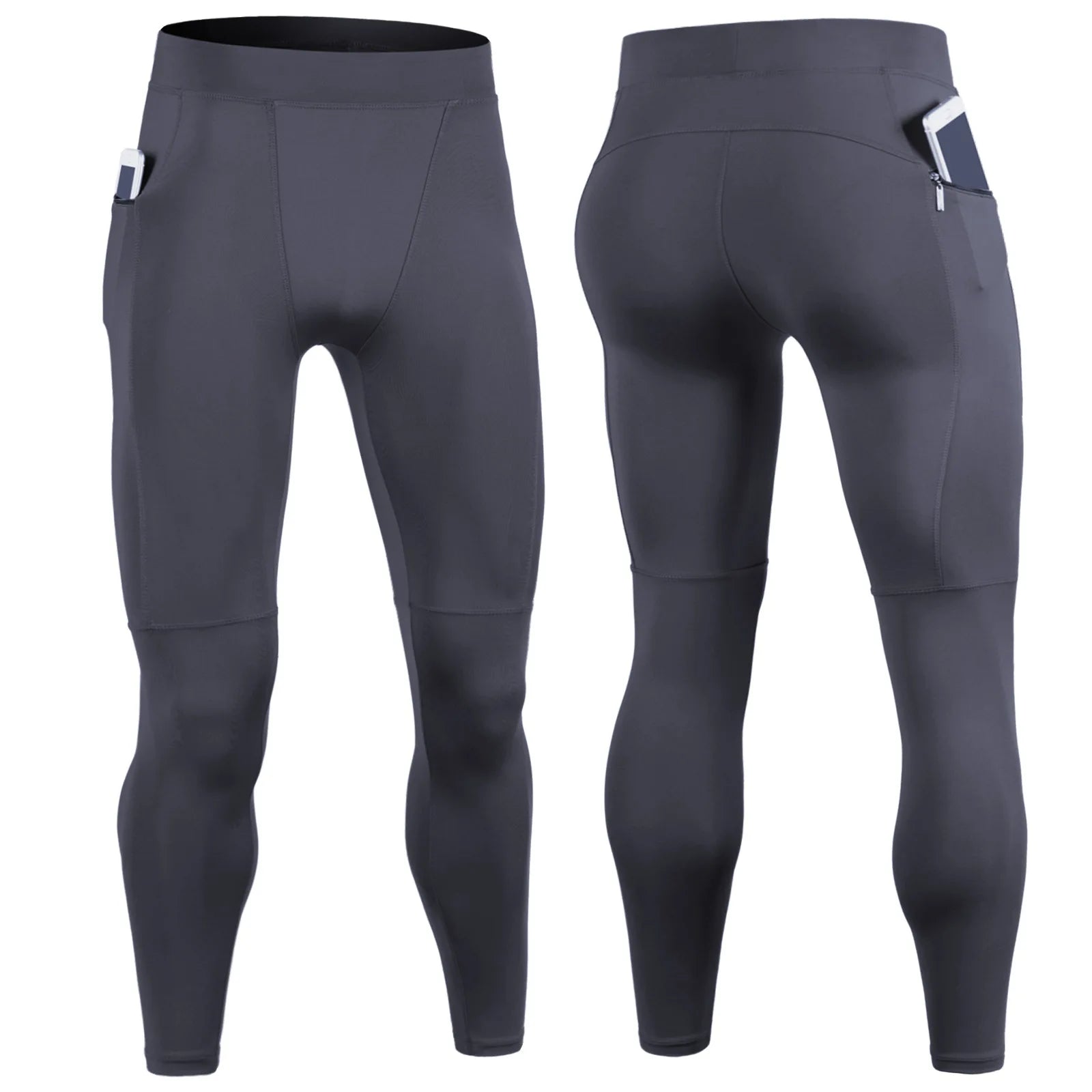 Men's Pocket Training Leggings for Gym and Running