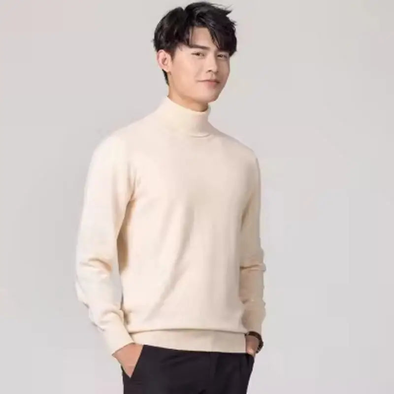Men's Turtleneck Long Sleeve Knit Sweater
