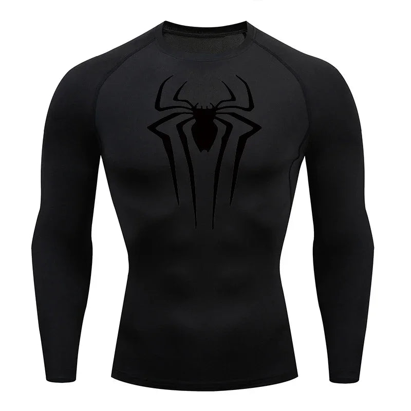 Fitted Crew Neck Long Sleeve Compression T Shirt
