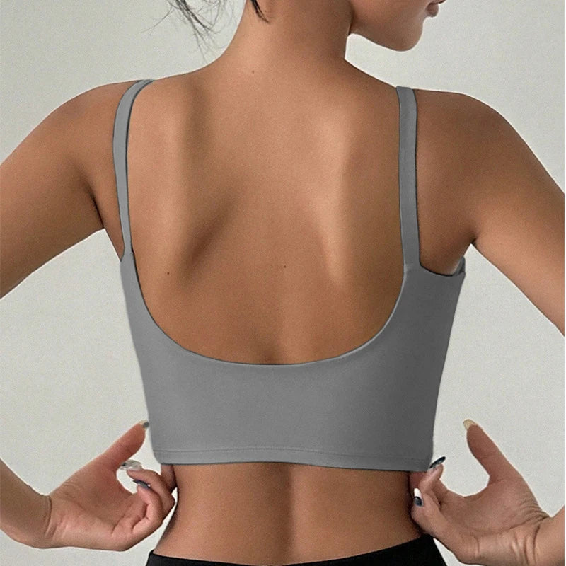 Women's Scoop Neck Wide Strap Sports Bra