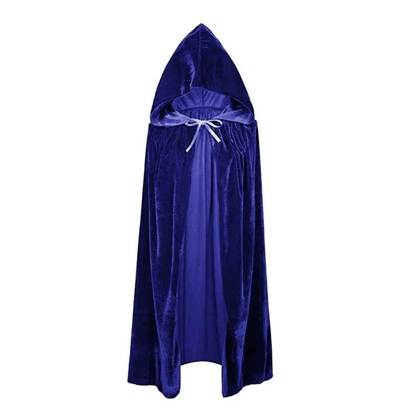 Velvet Hooded Cape for Layering over Tops and Dresses
