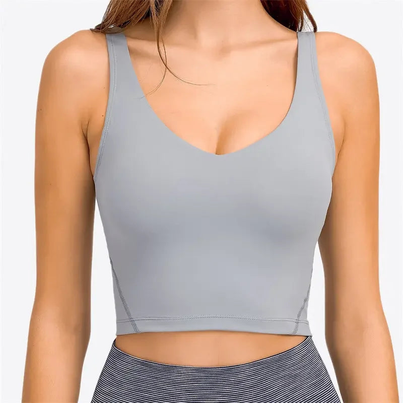 Women's V Neck Longline Tank Top