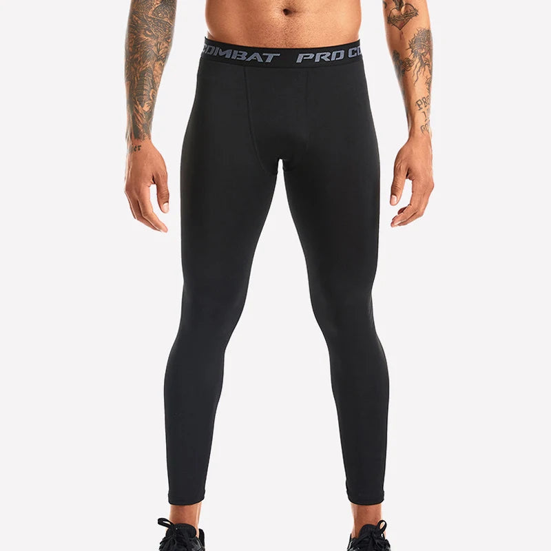 Men's Fitted Training Leggings for Gym and Running