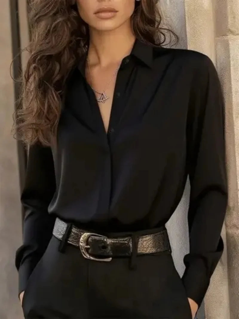 Women's Long Sleeve Button Front Shirt