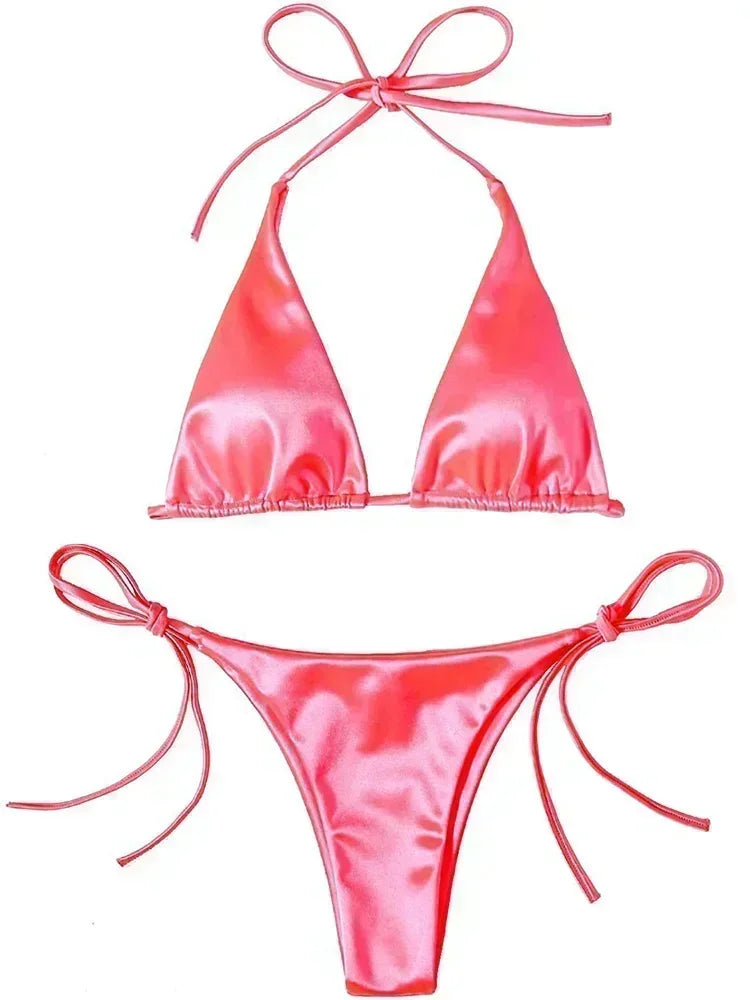 Shiny Halter Bikini