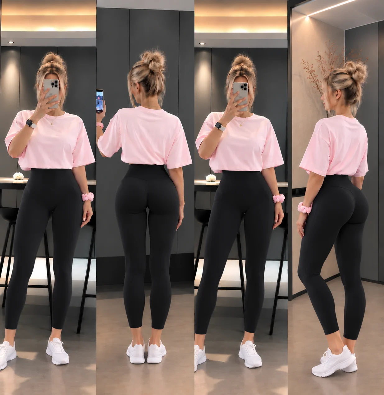 Women's Scrunch Full Length Leggings For Workout Outfits
