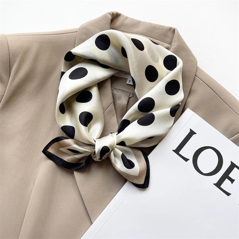 Printed Small Square Scarf for Neck and Hair Styling