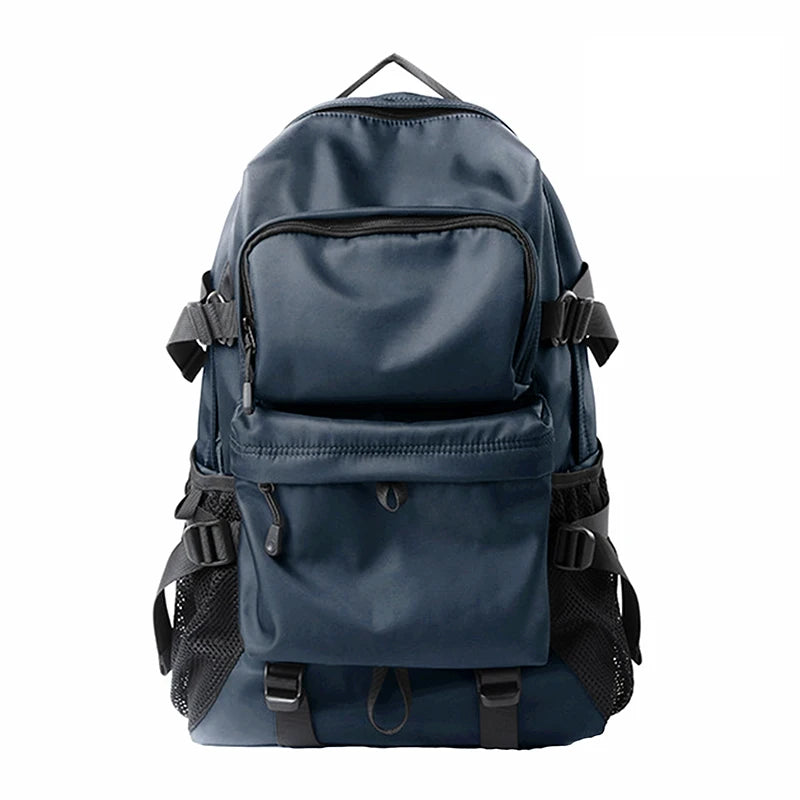 Travel Backpack with Front Pockets and Side Strap Details for Daily Carry