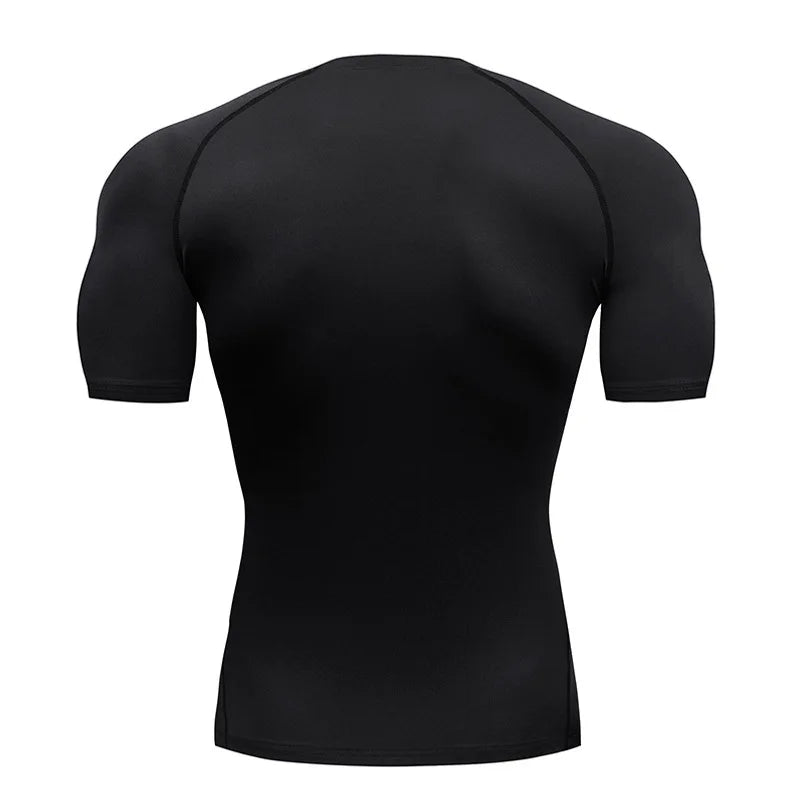 Fitted Crew Neck Short Sleeve Compression T Shirt