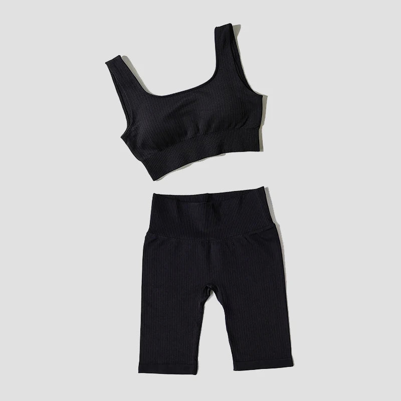 Women's Bra And Shorts Yoga Set For Workout Outfits