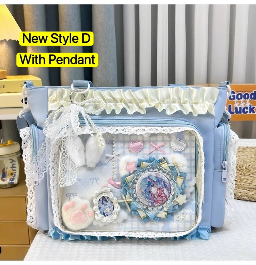 Decorative Display Tote Bag with Transparent Front Pocket