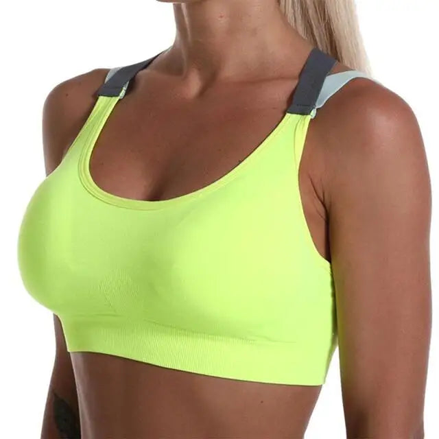 Women's Front Clasp Cross Strap Sports Bra