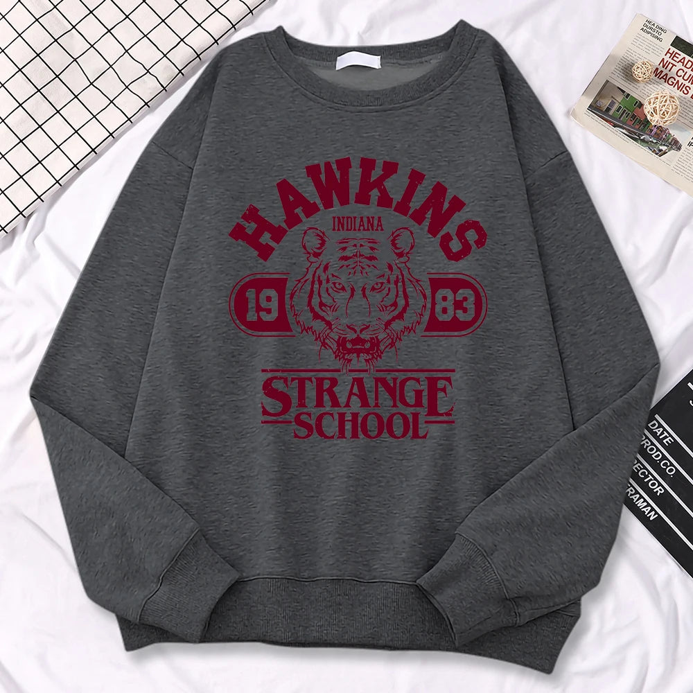 Letter Graphic Long Sleeve Pullover Casual Hoodie for Layering