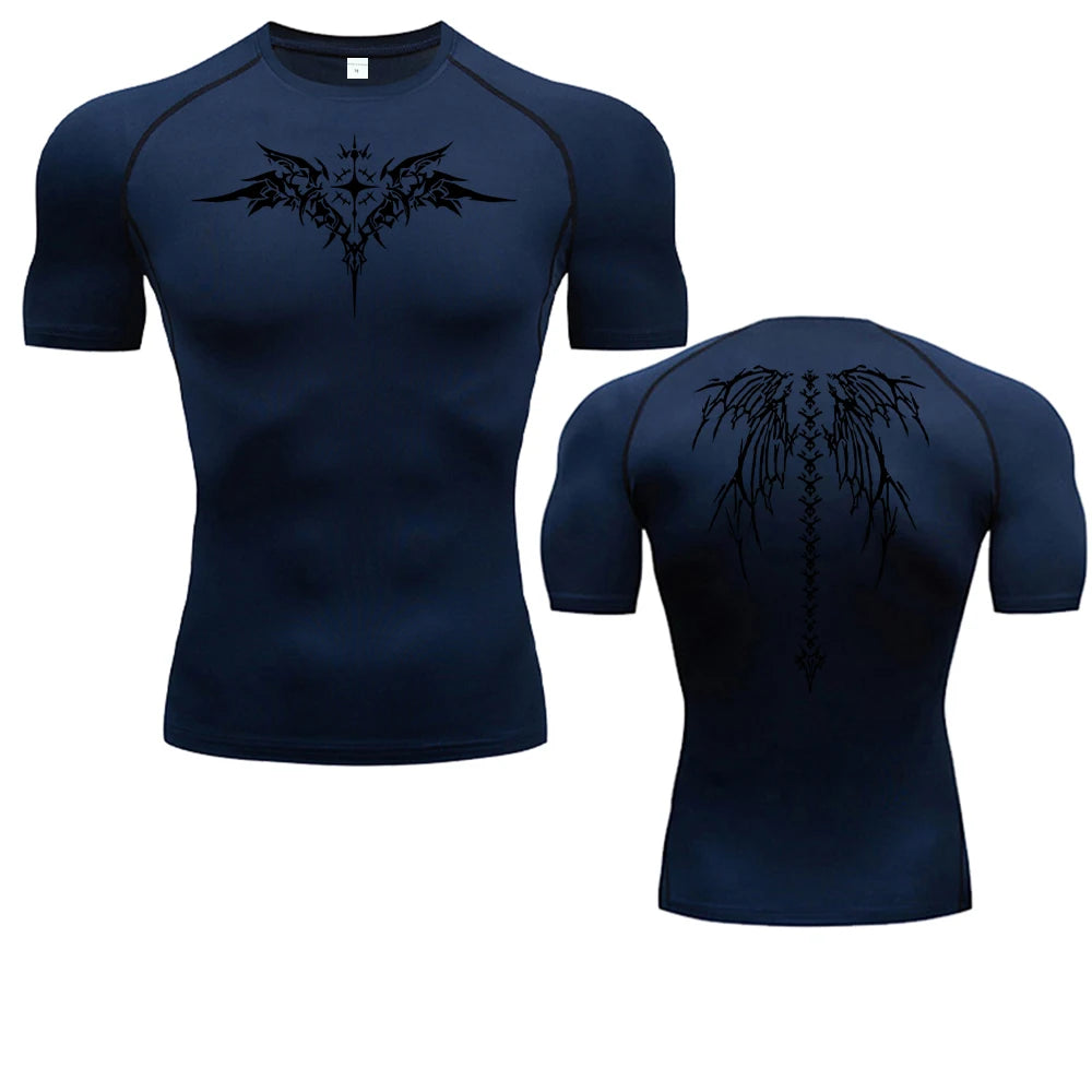 Fitted Sports Compression Shirt with Original Sleeve Style Options