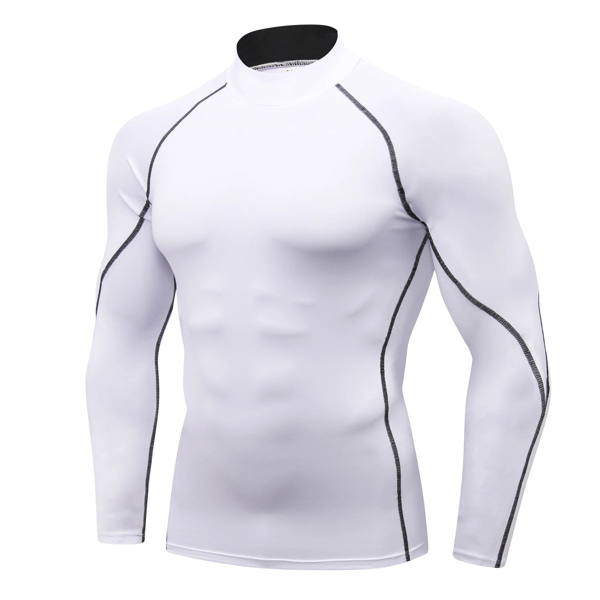 Fitted Crew Neck Long Sleeve Compression T Shirt