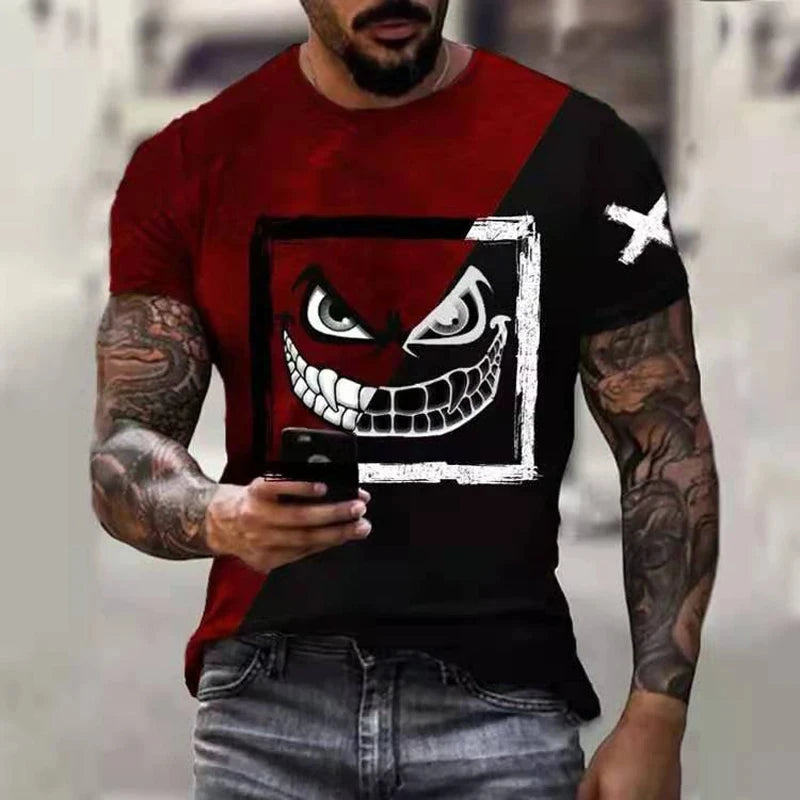 Graphic Crew Neck Short Sleeve Casual Pullover T Shirt