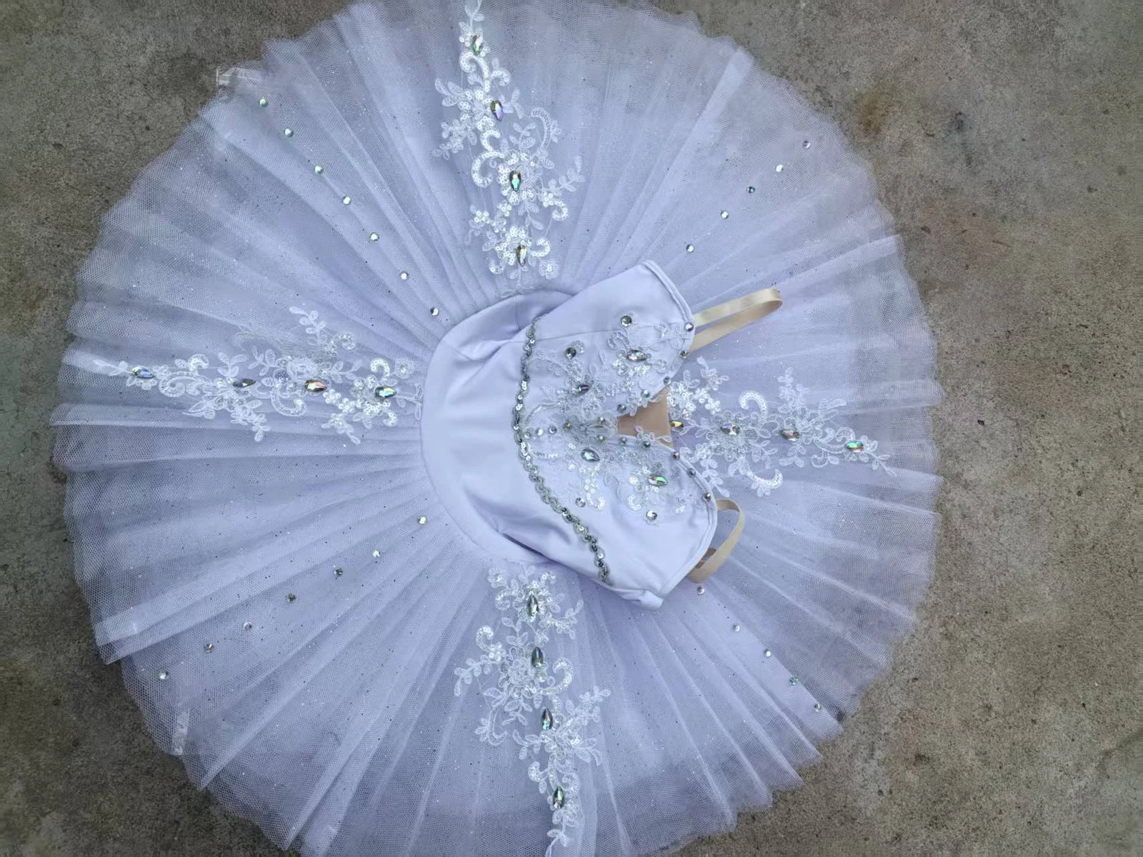 Ballet Pancake Tutu Costume with Decorated Bodice and Mixed Size Labels