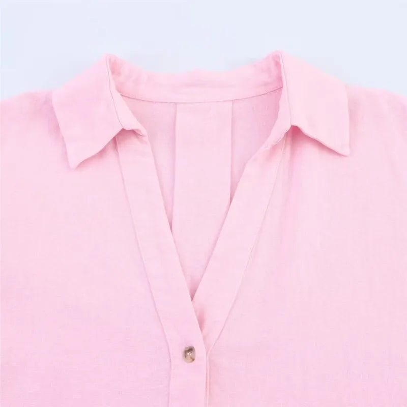 Women's Wide Sleeve Relaxed Button Front Shirt