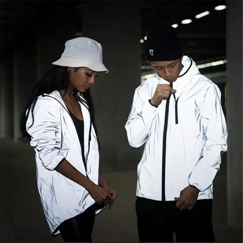 Hooded Long Sleeve Full Zip Casual Streetwear Jacket