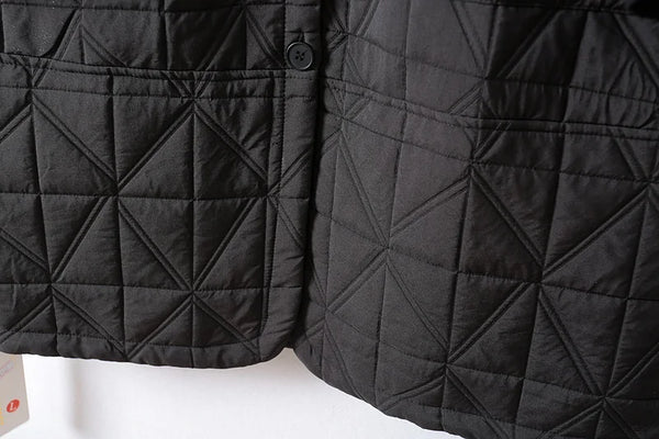 Casual Quilted Winter Coat For Women Single Breasted Irregular Mid Length A Line Long Sleeved Cotton Jackets Woman 4XL