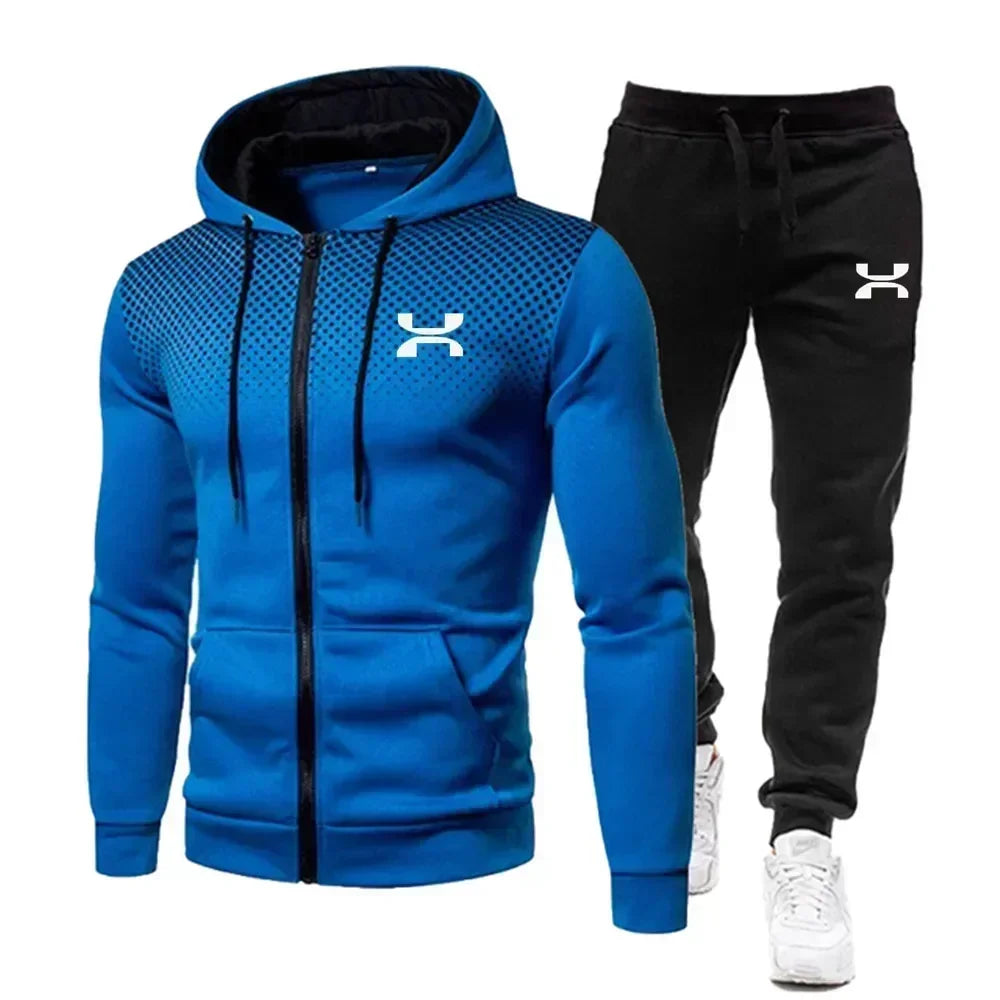 Long Sleeve Sports Sweatshirt and Jogger Pants Tracksuit Set