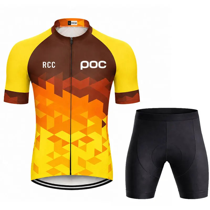 Men's Short Sleeve Cycling Jersey Set for Summer Road Bike Riding