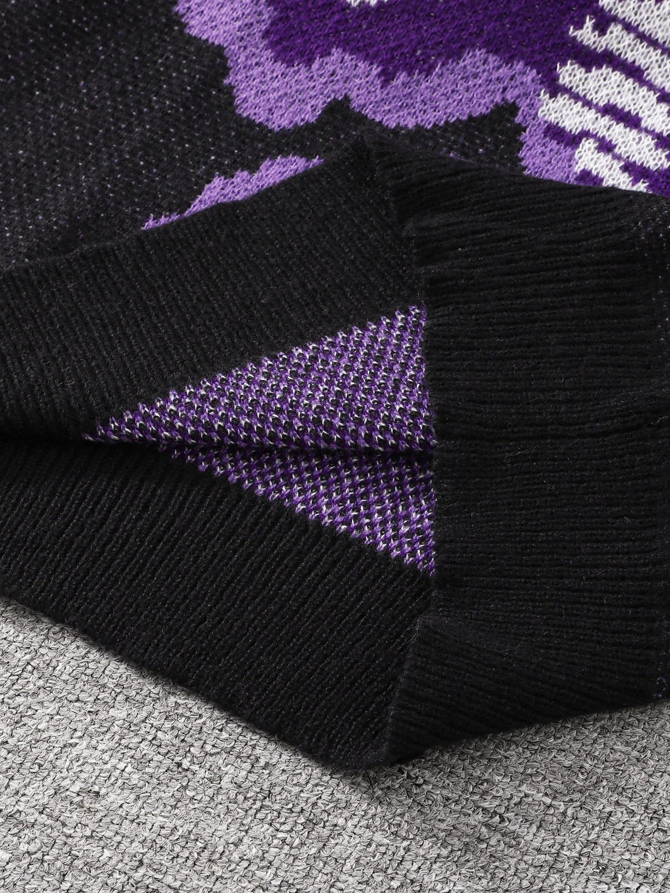Men's Skeleton Graphic Crew Neck Knit Sweater