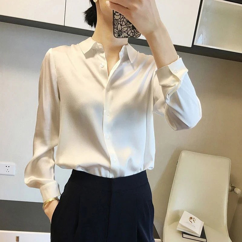 Women's Collared Long Sleeve Shirt